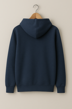 Raw Cult Men's Navy Blue Hoodie with Logo Print - Comfortable and Stylish