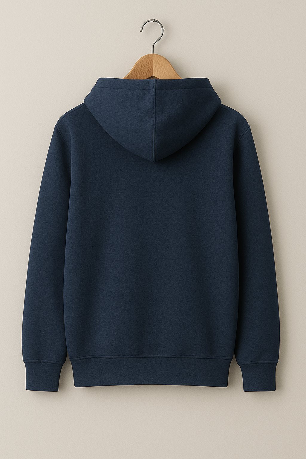 Raw Cult Men's Navy Blue Hoodie with Logo Print - Comfortable and Stylish