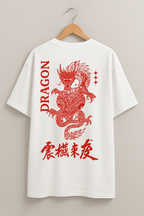 Raw Cult “Dragon Spirit” Premium Graphic T-Shirt – White | Unisex