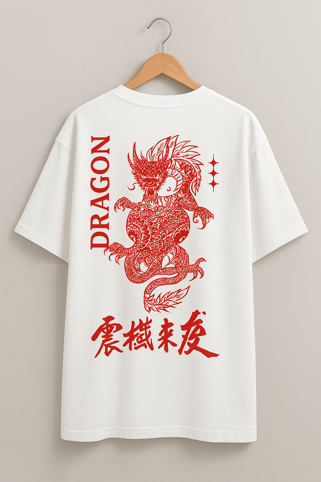 Raw Cult “Dragon Spirit” Premium Graphic T-Shirt – White | Unisex