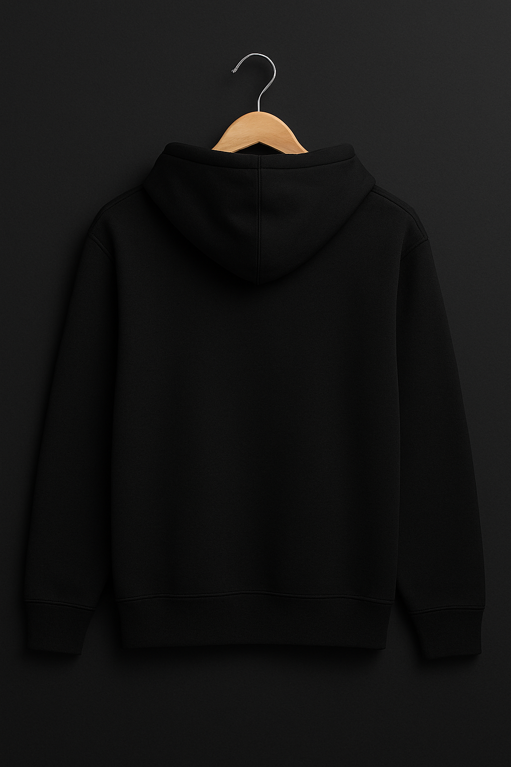 Raw Cult Men's Black Hoodie with Logo Print - Classic and Comfortable