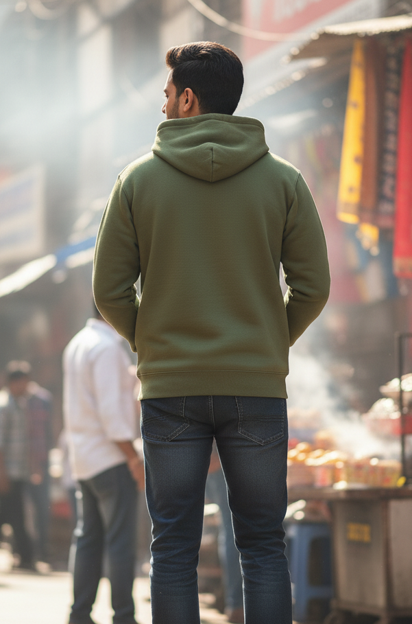 Raw Cult Olive Green Hoodie | Premium Olive Streetwear Pullover