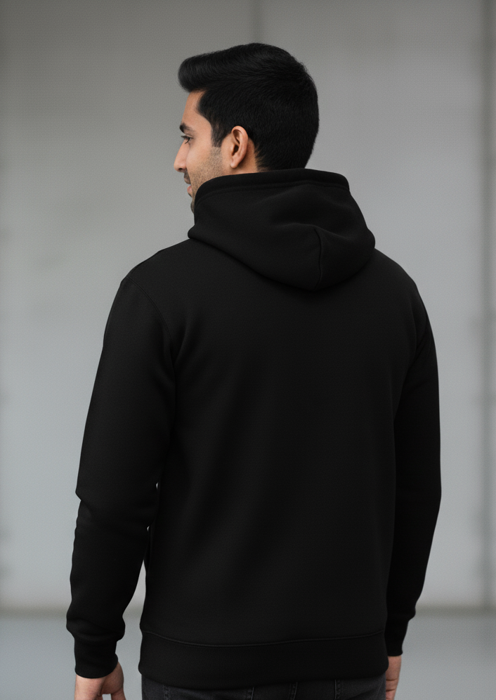 Raw Cult Black Premium Hoodie | Men's Streetwear & Gym Apparel