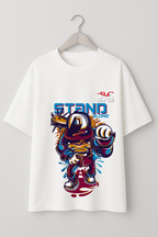 Raw Cult “Stand Alone” Urban Streetwear Graphic T-Shirt – White | Unisex